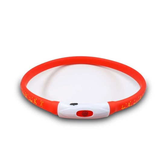 Glee Φωτιζόμενο Περιλαίμιο Ασφαλείας Red 55cm 89241
