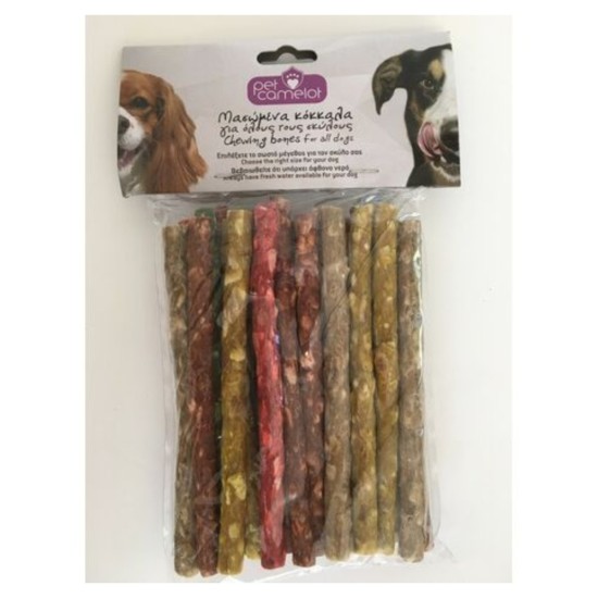 Pet Camelot Πολύχρωμα Τραγανά Sticks 12,5cm*10mm*20τεμ 1033-2P