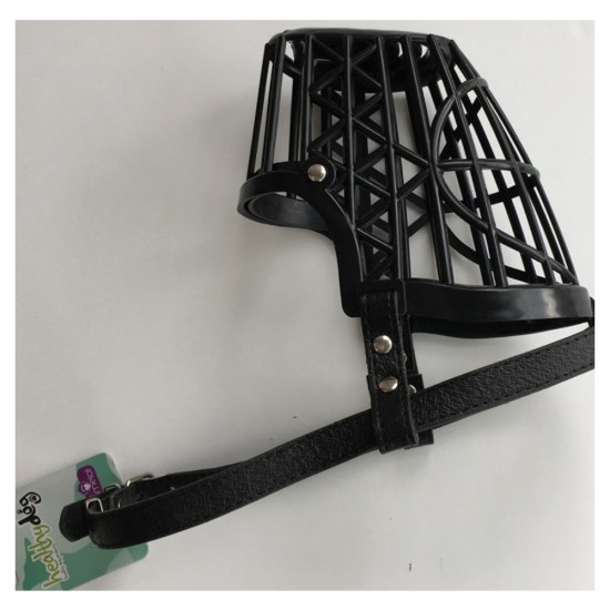 Pet Camelot Φίμωτρο Πλαστικό με Δέρμα M-43cm 8276