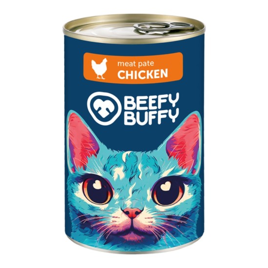 Beefy Buffy Κονσέρβα Γάτας Πατέ Κοτόπουλο 415gr