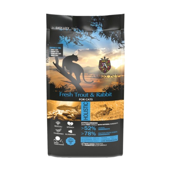 Ambrosia Adult Sterilised Cat Fresh Trout & Rabbit 1.5kg