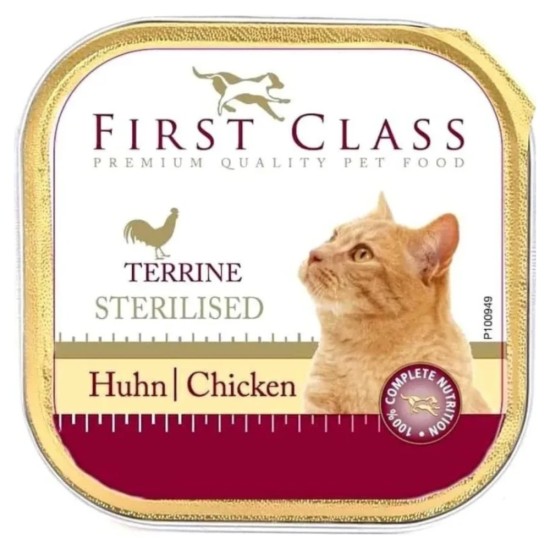 First Class Cat Terrine Sterilised Κοτόπουλο 100gr