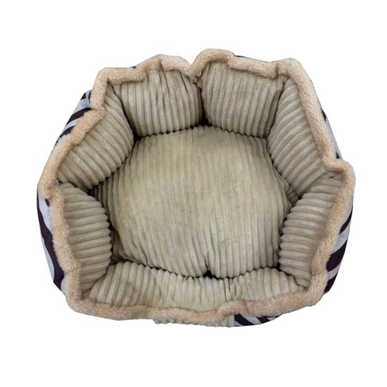 Pet Camelot Κρεβάτι Ζέβρα με Μαξιλάρι 2 Όψεων 60*50*19cm
