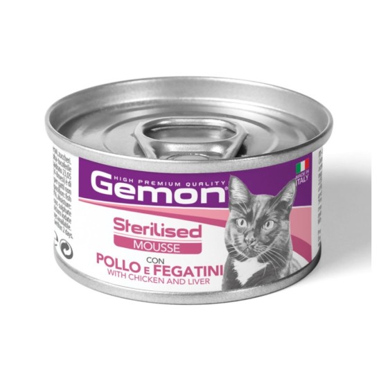 Gemon Cat Mousse Sterilised Chicken & Liver 85gr