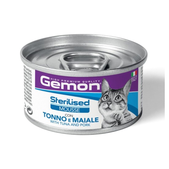 Gemon Cat Mousse Sterilised Tuna & Pork 85gr