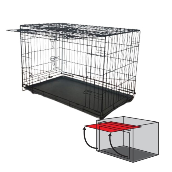 Kowloon Wire Crate με 2 Πόρτες M 76X46X54CM 90711
