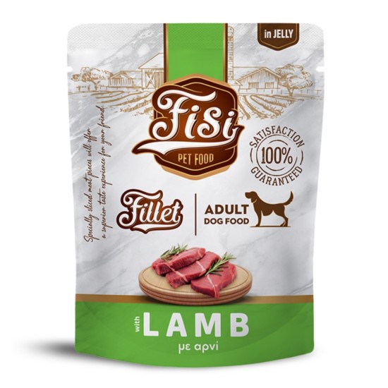 Fisi Fillet Adult Dog Αρνί σε ζελέ σε φακελάκι 500gr