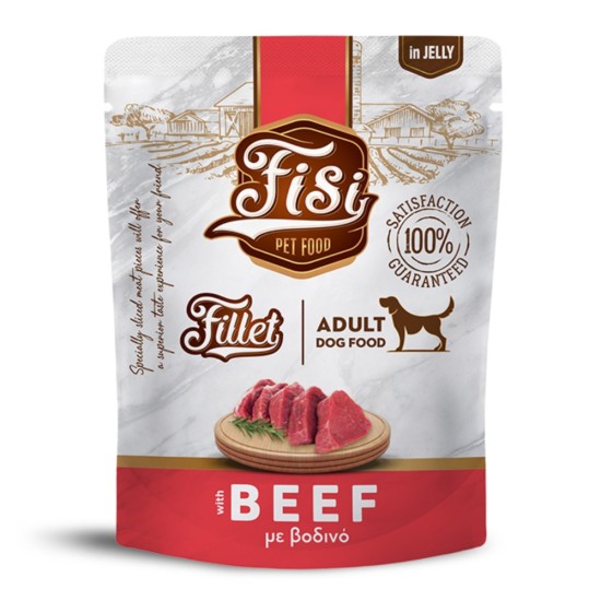 Fisi Fillet Adult Dog Βοδινό σε ζελέ σε φακελάκι 500gr