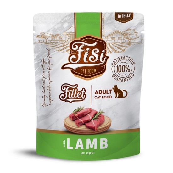 Fisi Fillet Cat Adult Αρνί σε ζελέ σε φακελάκι 300gr