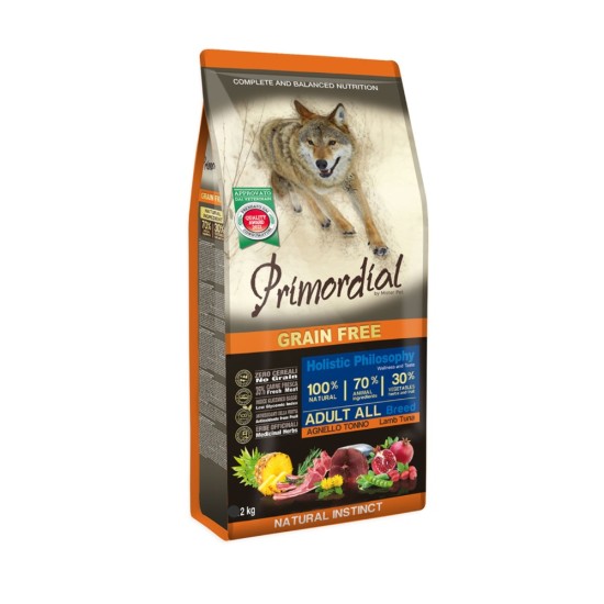 Primordial Dog Grain Free Adult Tuna Lamb 2kg