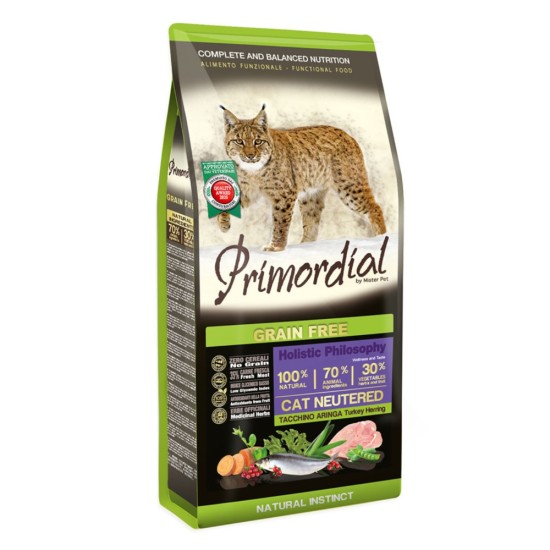 Primordial Cat Grain Free Neutered Turkey Herring 2kg