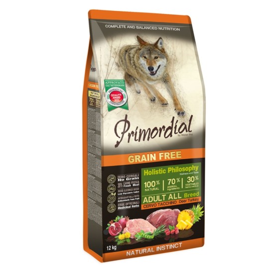 Primordial Dog Grain Free Adult Deer Turkey 12kg