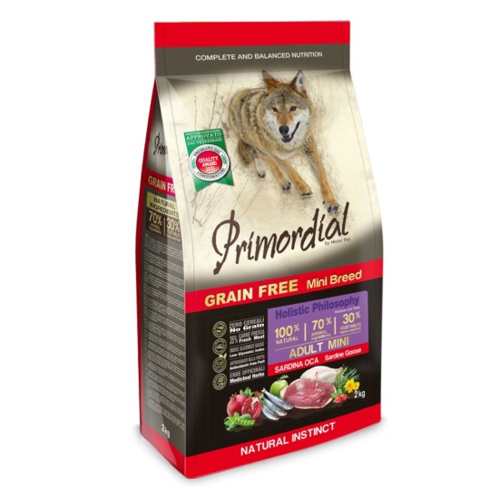 Primordial Dog Grain Free Adult Mini Sardine Goose 2kg