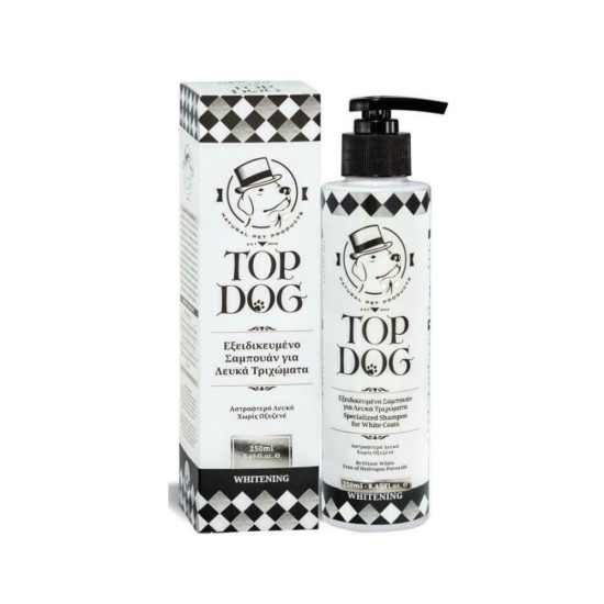 Top Dog Shampoo Whitening για Λευκό Τρίχωμα 250ml