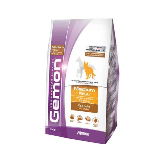 Gemon Medium Adult 15kg με Ρύζι / Κοτόπουλο