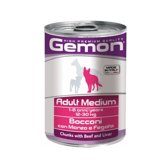Gemon Dog Adult Medium Beef σε Κομματάκια 415gr