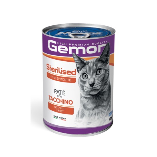 Gemon Cat Κονσέρβα Γαλοπούλα Sterilised 400gr