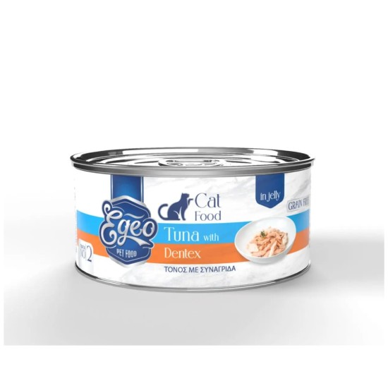 Egeo Cat No2 Adult Τόνος με Συναγρίδα σε Ζελέ 85gr