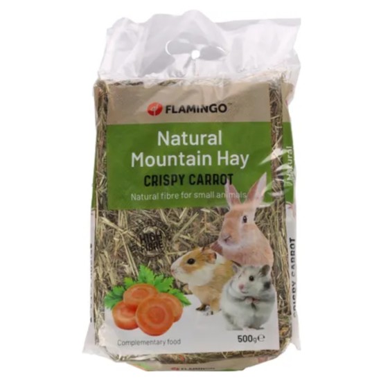 Flamingo Mountain Hay with Carrots 500gr