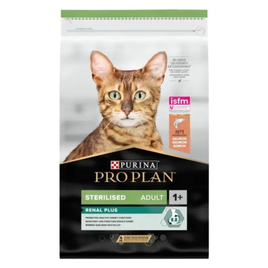 Purina Pro Plan Sterilised Adult Renal Plus με Σολομό 3kg