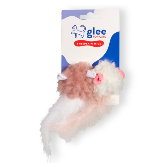 Glee Παιχνίδι Γάτας Sheepskin Mice Twins με Catnip 6,5*4cm 91105