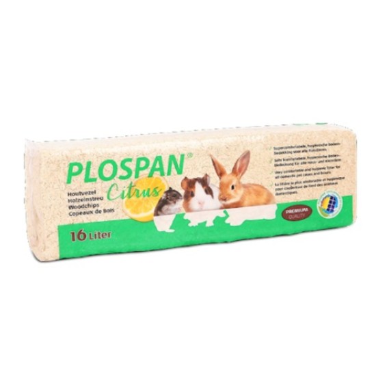 Pet Camelot Plospan Ροκανίδια για Κλουβί Τρωκτικών με Λεμόνι 16lt