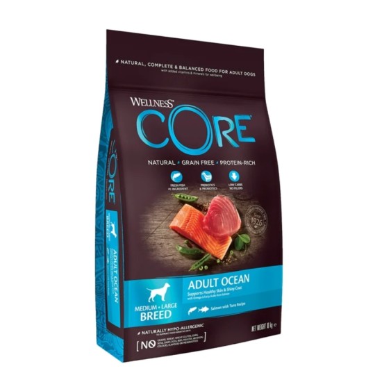 Wellness Core Adult Medium Large Breed Ocean 10Kg+2kg Δώρο