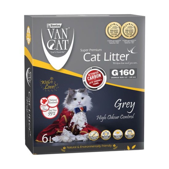 Van Cat Grey Active Carbon Box (0,5mm-1,60mm) 6ltr