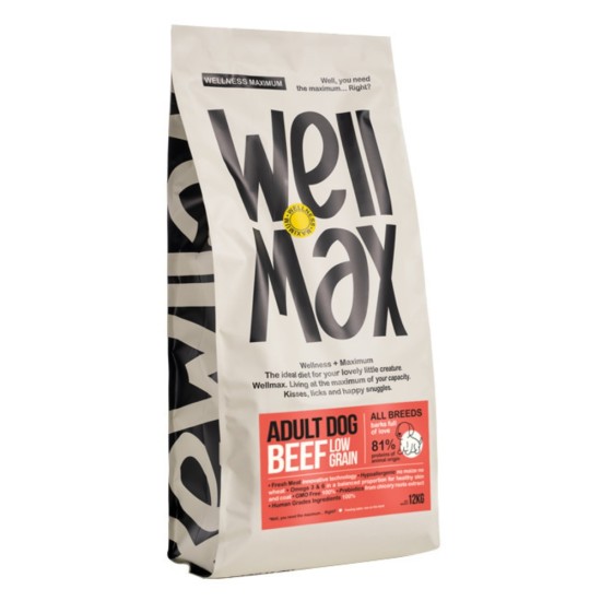 Wellmax Dog Adult Beef Low Grain 12kg