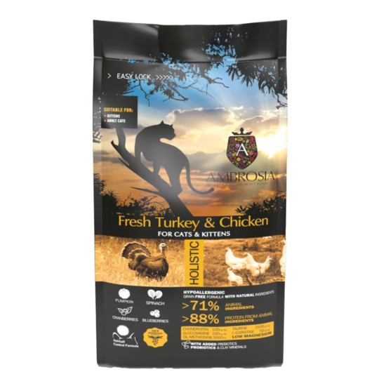Ambrosia Cat & Kitten Fresh Turkey & Chicken 1.5kg