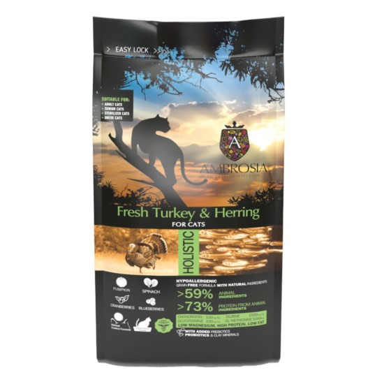 Ambrosia Adult Sterilised Cat Fresh Turkey & Herring 1.5kg