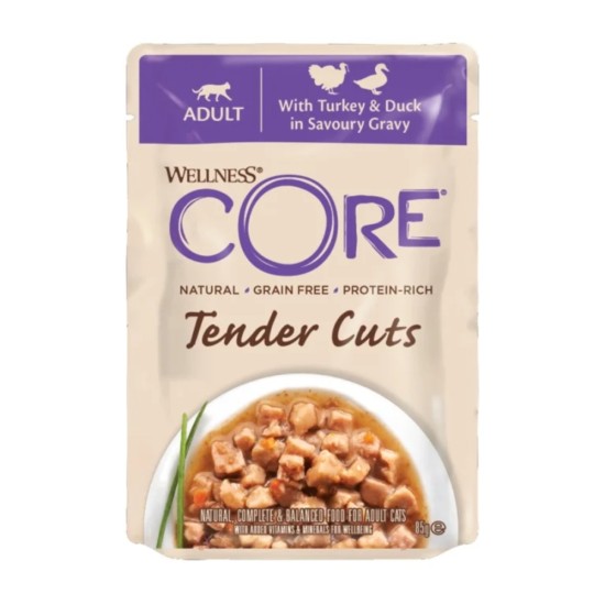 Wellness Core Tender Cuts Fillets Turkey Duck 85gr