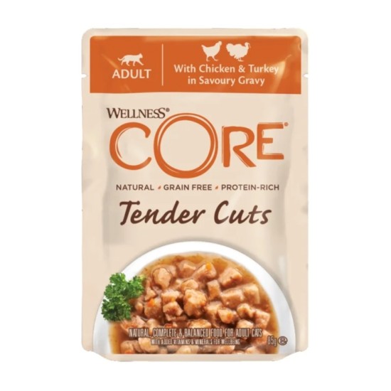 Wellness Core Tender Cuts Fillets Chicken Turkey 85gr