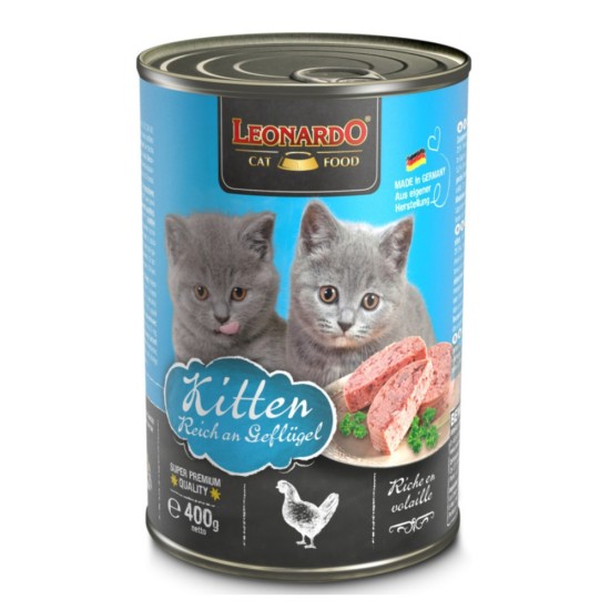 Leonardo Κονσέρβα Cat Kitten Poultry 400gr