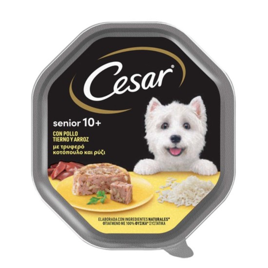 Cesar Κονσερβάκι Σκύλου Senior 10+ με Κοτόπουλο 150gr