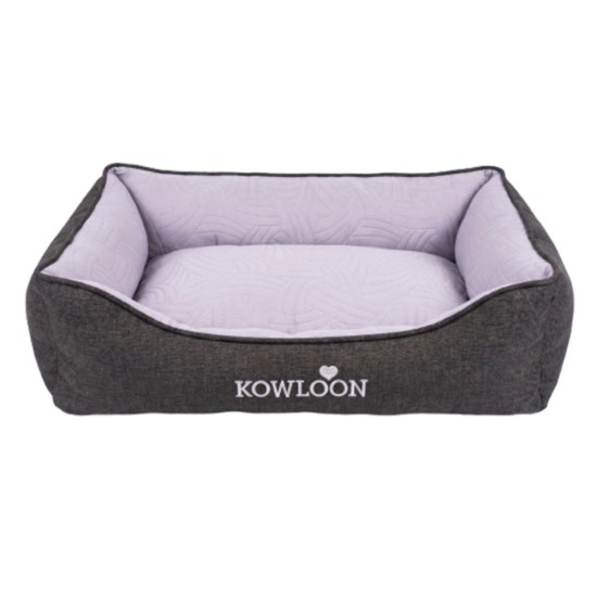 Kowloon Κρεβατάκι Pet Cuddler Αδιάβροχο Γκρι 100x70x25cm 51.12.025