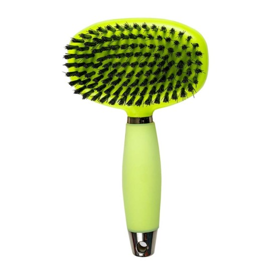 Glee Βούρτσα Slicker Οβάλ Διπλής Όψης Lime 85001