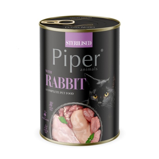 Piper Adult Cat Sterilised Κουνέλι Κονσέρβα 400gr