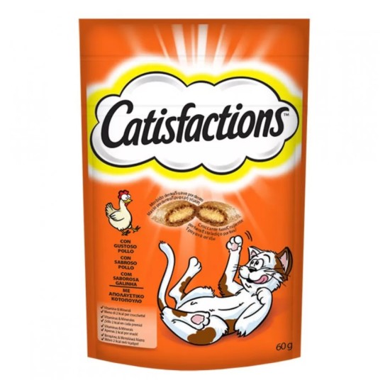 Catisfactions Snack Λιχουδιά Γάτας με Κοτόπουλο 60gr