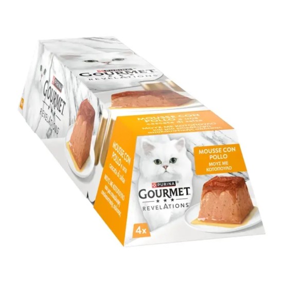 Purina Gourmet Revelations Μους Κοτόπουλο Συσκ. (4 X 57gr)
