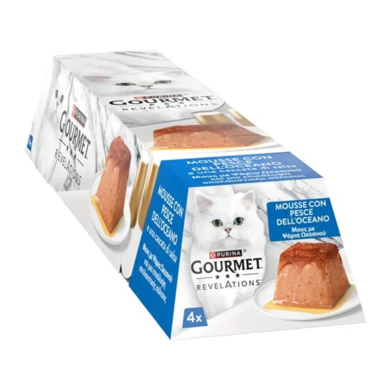 Purina Gourmet Revelations Μους Ψάρια Ωκεανού Συσκ. (4 X 57gr)