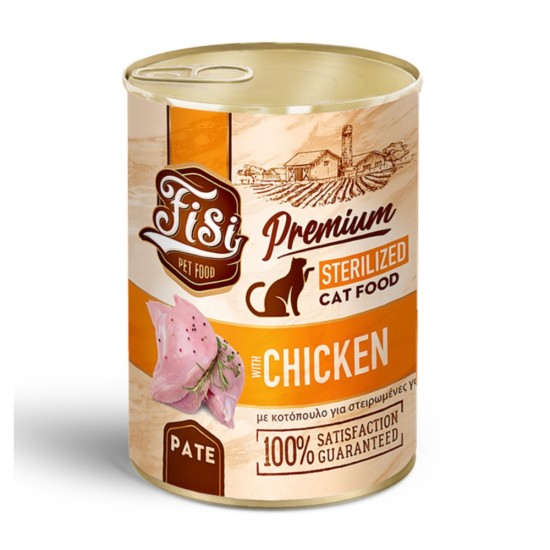 Fisi Cat Sterilised Κοτόπουλο Πατέ 400gr