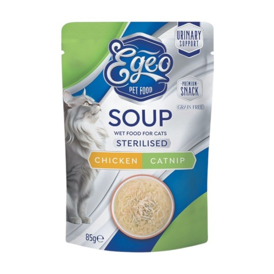 Egeo Cat Soup Sterilised Chicken & Catnip 85gr