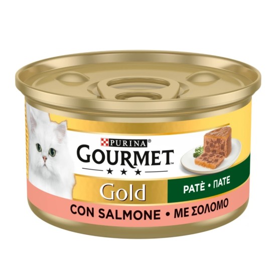 Purina Gourmet Gold Σολομό Πατέ 85gr 24τμχ