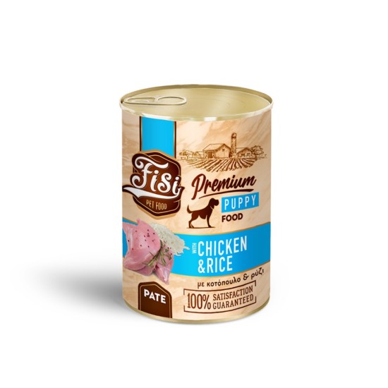 Fisi Dog Puppy Κοτόπουλο Ρύζι Πατέ 400gr
