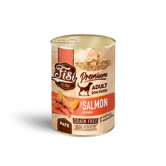 Fisi Dog Adult Σολομός Κολοκύθα Πατέ 400gr