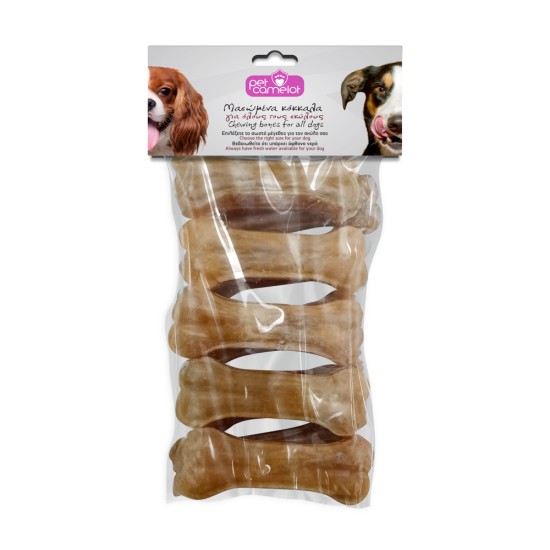 Pet Camelot Συμπαγές Κόκκαλο Από Φυσικό Δέρμα 7,62cm/20gr/10τμχ 1006-1P