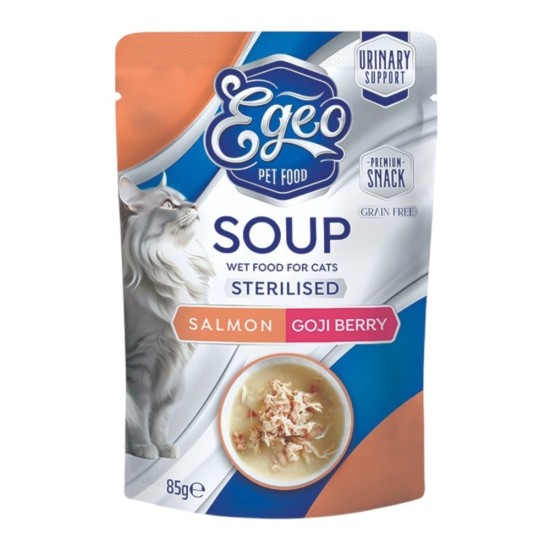 Egeo Cat Soup Sterilised Salmon & Goji Berry 85gr