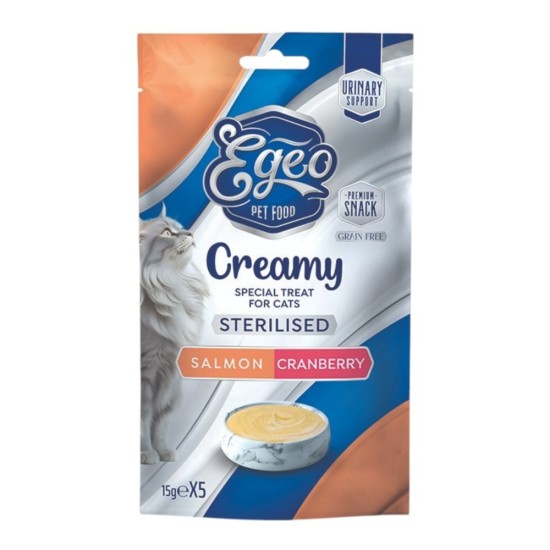 Egeo Cat Creamy Salmon & Cranberry 5X15gr