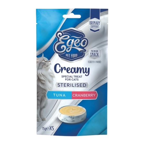 Egeo Cat Creamy Tuna & Cranberry 5X15gr